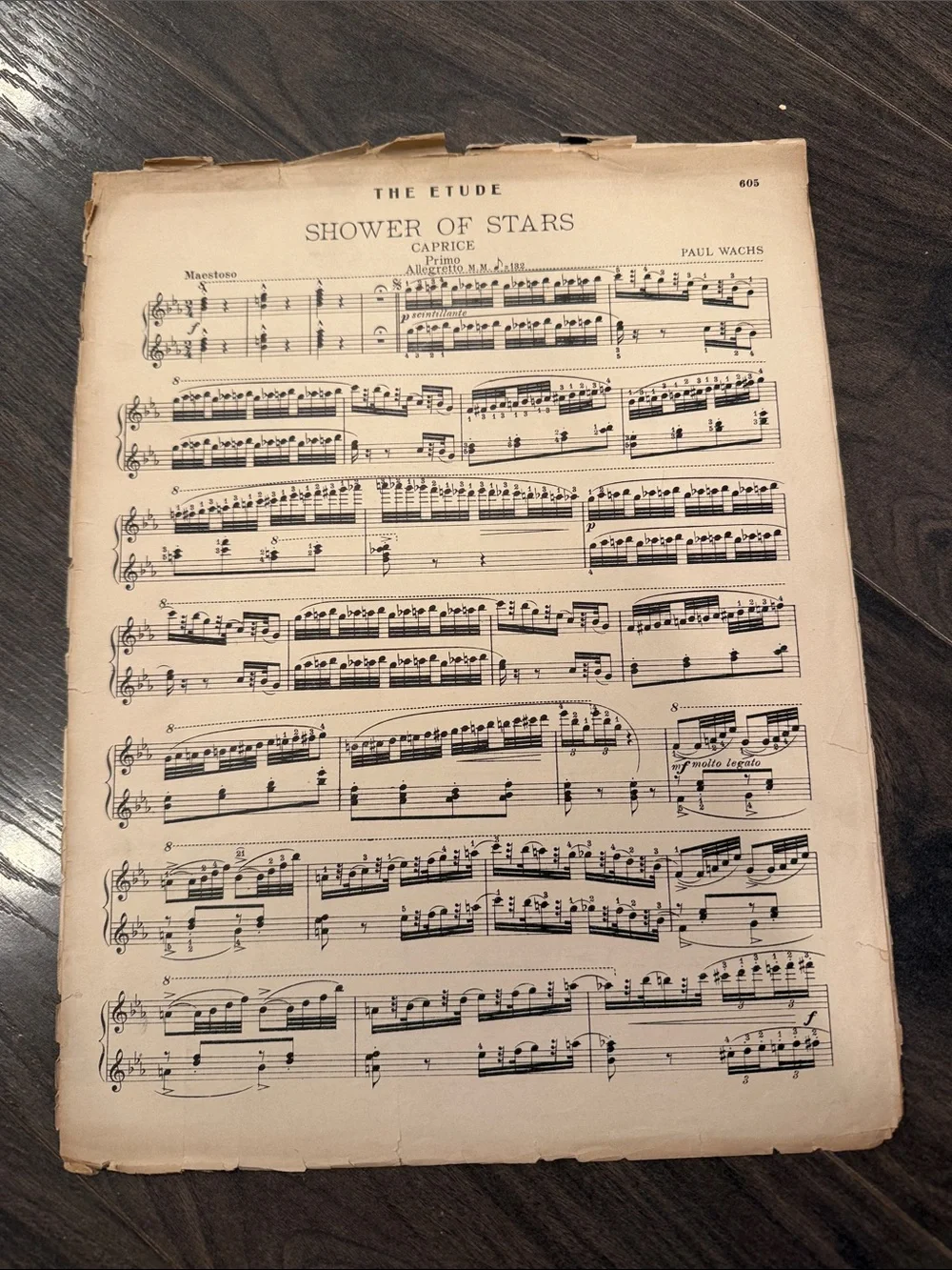 Vintage Sheet Music Wall Art - Cream Music Score